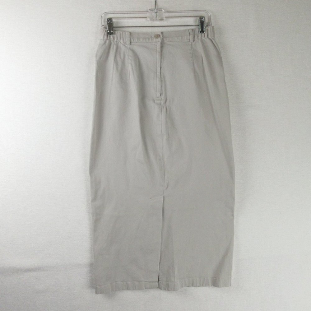 Westbound Classic Maxi Khaki Skirt Size 8 Kick Vent